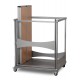 Single Rectangular Fast Fold Table Trolley